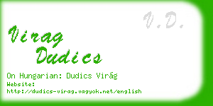 virag dudics business card